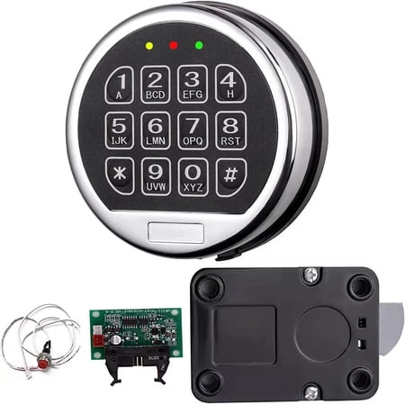 Gun Safe Lock Replacement Chrome Keypad Electronic Safe Lock With Swing Bolt