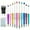 Mix-Dark, variant on 70 Pieces Multicolor UV Beadable Pen 50 Pen Refills 10 Ballpoint Pens 10 Pen Bags Retractable Diamond Bead Pen Plastic DIY Bling Pens Cool Shaft Beaded Pen Black Ink for DIY Making Party Office