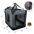 thumbnail image 2 of EliteField 3-Door Folding Soft Dog Crate with Carrying Bag and Fleece Bed (2 Year Warranty), Indoor & Outdoor Pet Home, 2 of 6