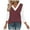 Wine, variant on Timegard Tops for Women Summer 3/4 Length Sleeve V Neck Loose Comfy Casual Color Block Shirts Blouse