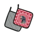 thumbnail image 2 of Carolines Treasures SS4506PTHD Irish Wolfhound Hearts Love and Valentines Day Portrait Pair of Pot Holders, 7.5HX7.5W,, 2 of 2