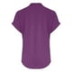 thumbnail image 5 of Camiseta sin mangas de verano para mujer, corte holgado, cuello en V plisado, sin mangas, bajo curvo, fluida, 5 of 5