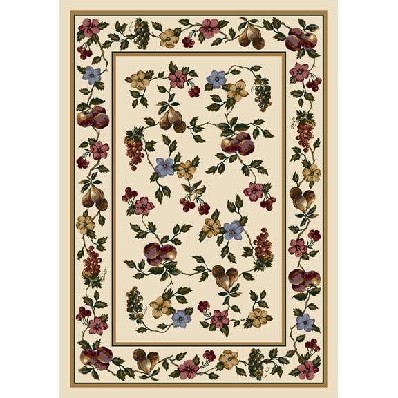 Milliken Signature Area Rug LORELEI OPAL Lorelei Opal Peaches Fruits 5' 4" x 7' 8" Rectangle