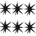 thumbnail image 1 of Globos de aluminio ZSYLYTKV Black Star de 14 puntas y 22 pulgadas, paquete de 6, 1 of 6