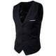 thumbnail image 1 of Chaleco de traje liso con cuello en V para hombre - Chaleco de boda ajustado - Chaleco formal de poliéster para negocios, tallas M-XXXXXXL, 1 of 8