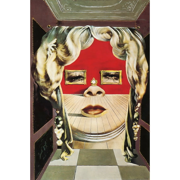 Dali - Mae West's Face - CANVAS OR PRINT WALL ART