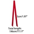 thumbnail image 2 of Bufanda flaca de mujer Color sólido Bufandas largas puras Pañuelo para el cuello Rojo 196*5cm/77.17*1.97 inches(L*W), 2 of 5