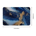 thumbnail image 3 of Haiem Navy Blue Marble Front Door Mat Indoor Outdoor Entrance, Waterproof All-Season, All-Weather Doormat, Durable Flannel Fabric, Fade Resistant, Low Profile, 16x24in, 3 of 8