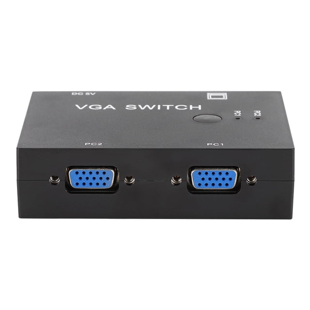 VGA Switch, HD Display Accessories VGA Switch Box 2 Port Switcher Monitors Splitter Box Computer Accessory VGA Video Switch for PC TV for Host Switch