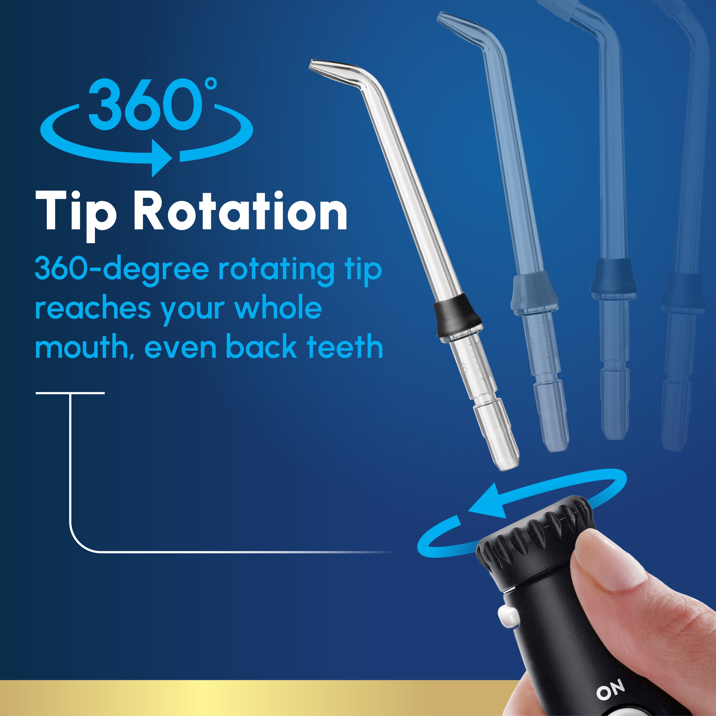 Waterpik Ultra Water Flosser with 10 Settings, 5 Tips, ADA Accepted, Black