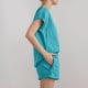 thumbnail image 3 of Conjunto de pantalones cortos de manga corta Sloid con cuello redondo para mujer, traje deportivo informal de verano, 2 piezas Wmkox8yi  bvn1394, 3 of 8