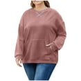 thumbnail image 1 of Birdeem Mode Automne Hiver pour Femmes, Chandail en Velours Côtelé avec Poches, Col Rond, Manches Longues, Hauts Décontractés pour Femmes, Hauts d'Hiver pour Femmes, 1 of 7