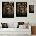 thumbnail image 4 of Designart "Creature Fierce Mane" Animals Print on Natural Pine Wood, 4 of 5