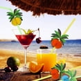 thumbnail image 7 of GoXteam 100pcs Coconut Tree Drinking Straws, Disposable Honeycomb Plastic Straws, Tropical Hawaiian Beach Cocktail Pool Luau Party Decorations Supplies, 7 of 7