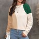 thumbnail image 4 of Gibobby Suéteres de invierno de punto Suéter de mujer Color sólido Cuello Rojoondo Suéter de manga larga Suéter informal (Multicolor, L), 4 of 5