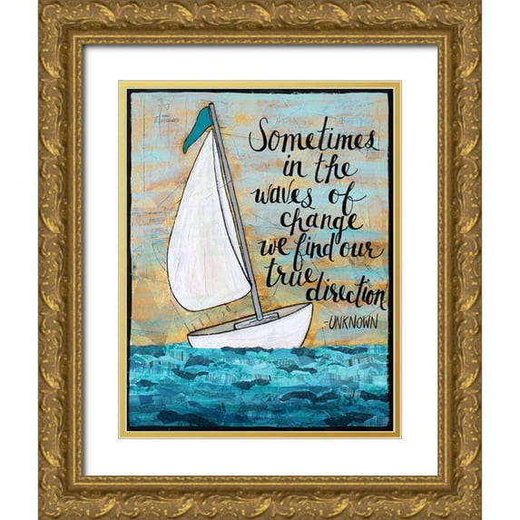 Allemand, Sue 12x14 Gold Ornate Wood Framed with Double Matting Museum Art Print Titled - True Direction