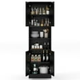thumbnail image 1 of Giantex Kitchen Pantry Cabinet, Tall Storage Bathroom Floor Cabinet, Black, 1 of 8