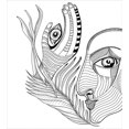 thumbnail image 3 of Duvet Cover Sets, Trippy Abstract Surreal Human Faces Tattoo Style Art Print,, 3 of 3