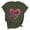 01-Armée Verte, variante sur QIPOPIQ T-Shirt à Imprimé de Lettres Graphique pour Femme, Manches Courtes, Haut Tee en Liquidation