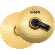 Brass Cymbals with Straps, Handheld 10" Pair — for Classroom Music, (NINO-BR25)
