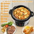 thumbnail image 3 of 8qt stainless steel Pressure Cooker | 24-hour Presetting electric rice cooker, 14 in 1 slow cooker with temperature control LED Multifunction Steamer, Food Warmer nonstick pot, 3 of 5