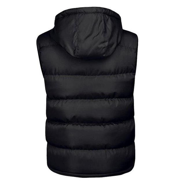 Chaleco acolchado para hombre Slim Fit Chaqueta sin mangas Chaleco con gorra extraíble