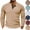 Beige, variant on Dovford Men's Long Sleeve Henley Shirts Stretch Ribbed T-Shirts Fashion Casual Basic Tops 2025