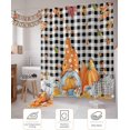 thumbnail image 6 of Fall Shower Curtain Gnome Pumpkin Bird Shower Curtains for Bathroom Maple Leaf Buffalo Plaid Bath Curtains Sets with Hooks for Autumn Thanksgiving Seasonal Decor Waterproof Extra Long 72" X 84", 6 of 6