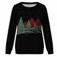 thumbnail image 4 of Sudaderas de Cuello Redondo de Navidad Para Mujer Suéter Con Estampado de Navidad Blusa Suelta Tops Sin Capucha Odeerbi ODB203100, 4 of 7
