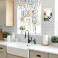 thumbnail image 5 of Spring Floral Pig Balloon Curtains for Living Room/French Door, Weeping Flowers Leaves Farmhouse Watercolor Tie Up Curtains 63 Inch Length Energy Saving Kitchen Curtains Shades for Windows 42"x63", 5 of 8