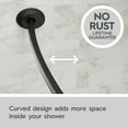 thumbnail image 3 of Better Homes & Gardens 50” to 72” Adjustable Tension or Wall-Mount Curved Shower Curtain Rod, Black, 3 of 7