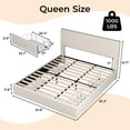 thumbnail image 1 of EDTara Bed Frame with Tufted Wingback Headboard, Platform Corduroy Upholstered Bed Frame with 4 Storage Drawers and Wooden Slats Support, No Box Spring Needed, 1 of 8