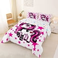 thumbnail image 2 of Erosebridal Cute Unicorn Girls Queen Comforter Set,Pink Stars Dreamy Princess Style Bedding Comforter Set For Kids Girls,Reversible 3-Piece, 2 of 7