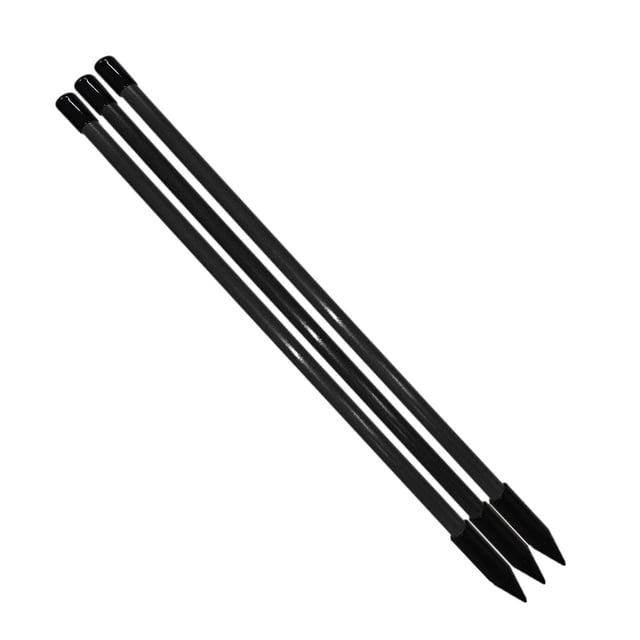 DYNWAVECA 3 Pieces Golf Alignment Rods Practice Sticks for Full Swing Practice Putting black