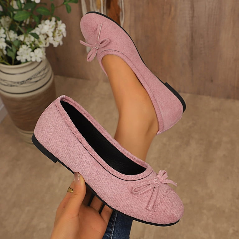 Tawop Women Shoes Womens Dress Shoes Work Shoes Flats Casual Comfort Wedge Pink 7.5 - Walmart.com Tawop Women Shoes Womens Dress Shoes Work Shoes Flats Casual Comfort Wedge Pink 7.5 - Walmart.com
