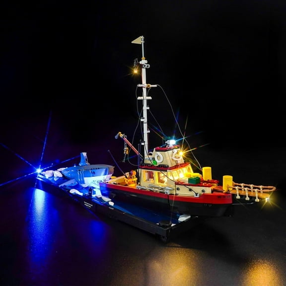 LED Light Kit Compatible with Lego Jaws, Creative Lighting Compatible with Lego 21350-No Bricks (Classic Version Light)