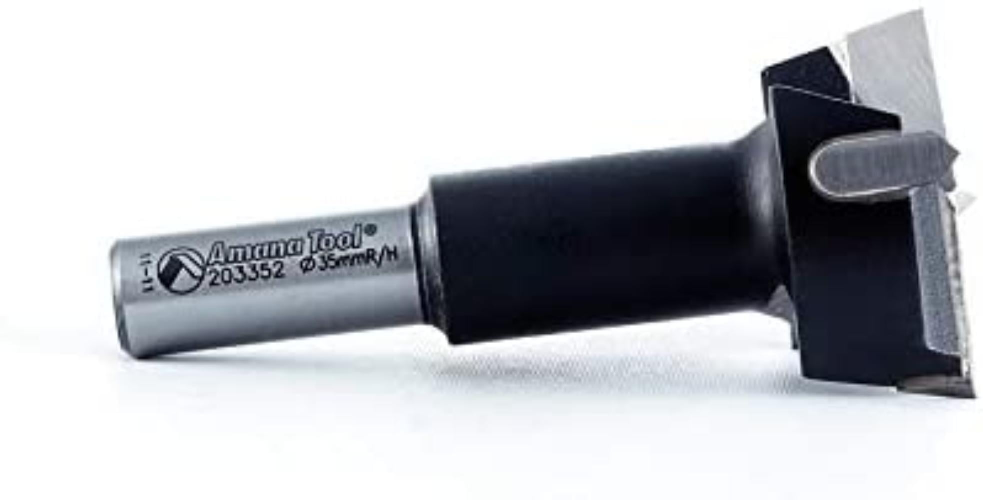203352 Carbide Tipped Hinge Boring Bit R/H 35mm Dia x 70mm Long x 10mm Shank Amana Tool