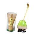 thumbnail image 4 of Japones Matcha Set Modern Tea Utensils Matcha Accessory Bamboo Matcha Batchis, Batcheador de cerámica y cuchara de bambú Verde brillante, 4 of 9