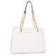thumbnail image 1 of Bolso de hombro con cadena acolchada Montana West, blanco, 1 of 6