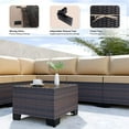 thumbnail image 5 of Gotland Outdoor Patio Furniture Set 9 Piece Sectional Rattan Sofa Set Rattan Wicker Patio Conversation Set with 8 Seat Cushions and 1 Tempered Glass Table,Sand, 5 of 5