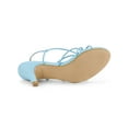 thumbnail image 5 of BLISSFUL STEP Women's Shoes Strappy Slingback Kitten Heel Sandals Sky Blue 7, 5 of 8