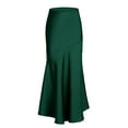 thumbnail image 7 of Kaemgyyd Wedding Guest Skirt for Women Silk Elegant High Waist Maxi Skirts Cocktail Party Work Office Flowy Satin Skirts, 7 of 7