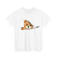 thumbnail image 2 of Zipper Bear Women's Short Sleeve Graphic T-Shirt 1 Pcs Tee 100% Heavy Cotton - Comfortable Crew Neck, Soft Tees Casual Tops, 2 of 6
