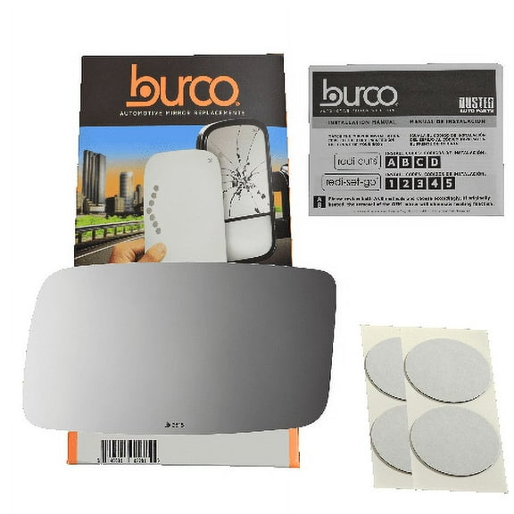 Burco Side View Mirror Replacement Glass - Clear Glass - 2515