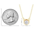 thumbnail image 2 of Moissanite Necklace for Women, Bezel Setting 1ct / 6.5mm Round Shaped Moissanite Diamond D-E Color In 14K Yellow Gold Over Sterling Silver, Jewelry Box Packed, 2 of 4