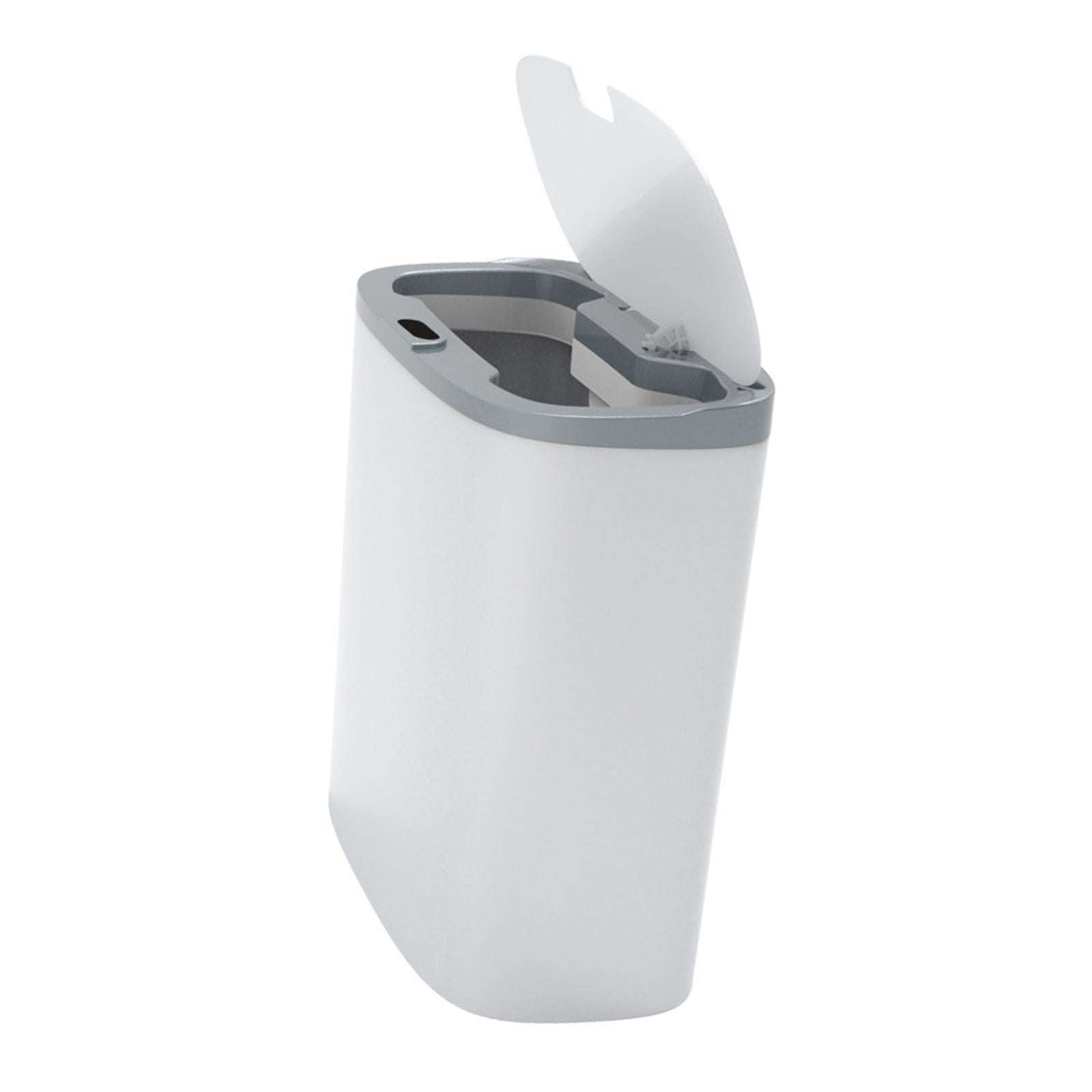 Touchless Trash Can, Electric Garbage Bin Toilet with Lid, Narrow Waterproof Intelligent Induction Trash Bin for Bedroom, Kitchen Bathroom gray