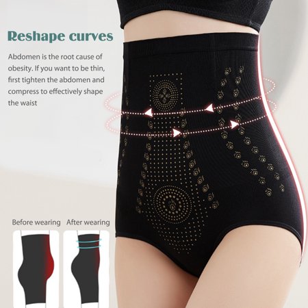 

Kotyreds Nylon Abdominal Pants Traceless Negative Ion Solid Color Cotton Crotch for Women
