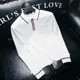 thumbnail image 4 of Polos de invierno para hombre, jersey de alta calidad, poliéster blanco, japonés, social, coreano, otoño, manga larga, oferta, nuevas sudaderas para hombre, 4 of 5