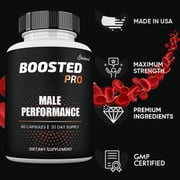 Boosted PRO Blood Flow Capsules, Maximum Strength, Boosted PRO Male Supplement Pills (1 Pack)