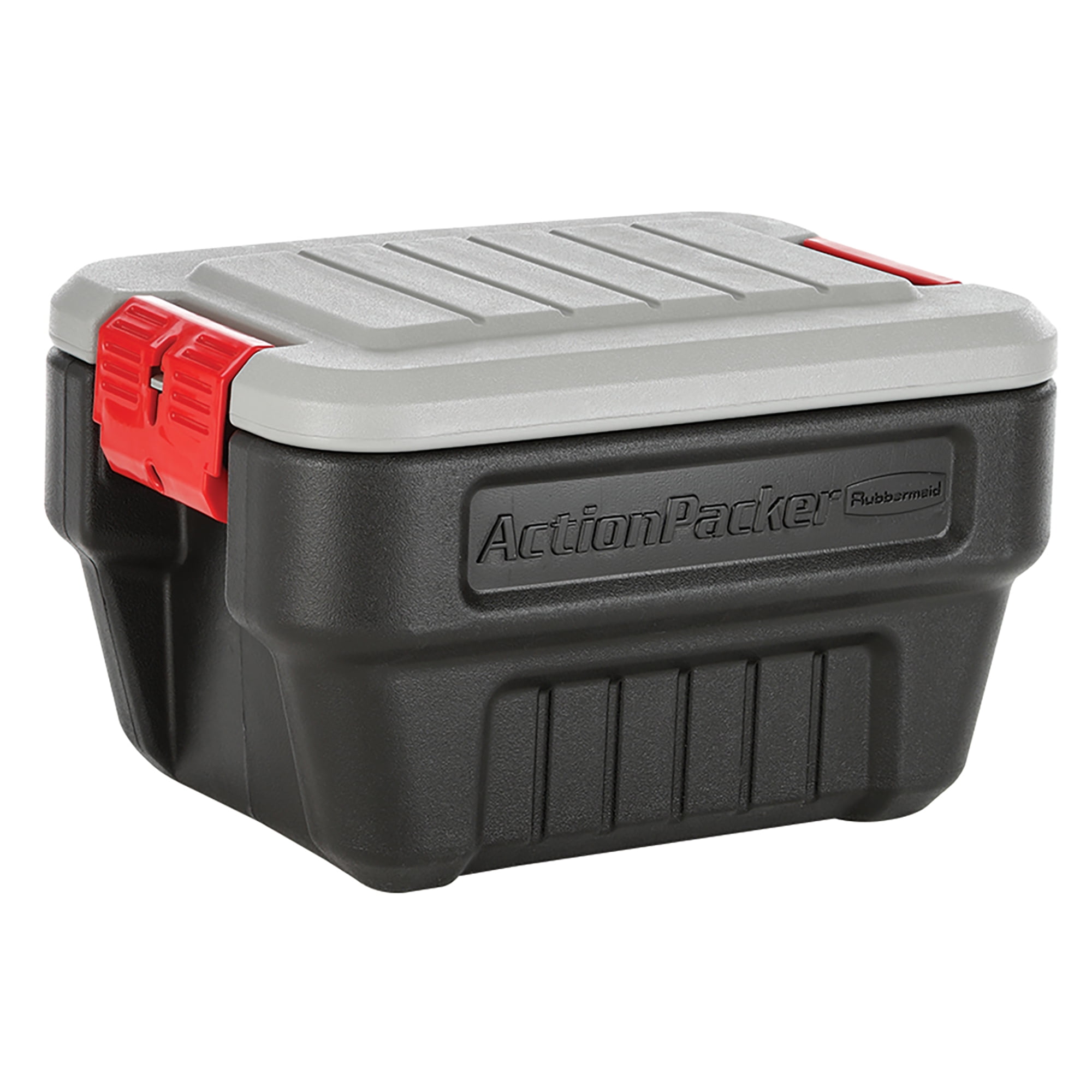 Rubbermaid 8 Gallon Action Packer Storage Bin, Heavy Duty, Lockable, Black, Included Lid Rubbermaid 8 Gallon Action Packer Storage Bin, Heavy Duty, Lockable, Black, Included Lid